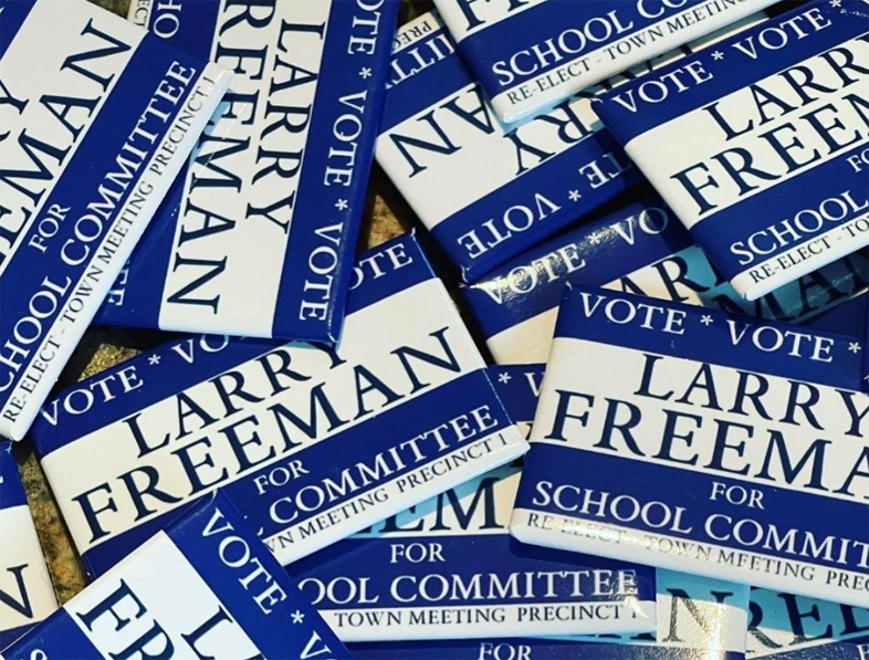 Larry Freeman campaign buttons