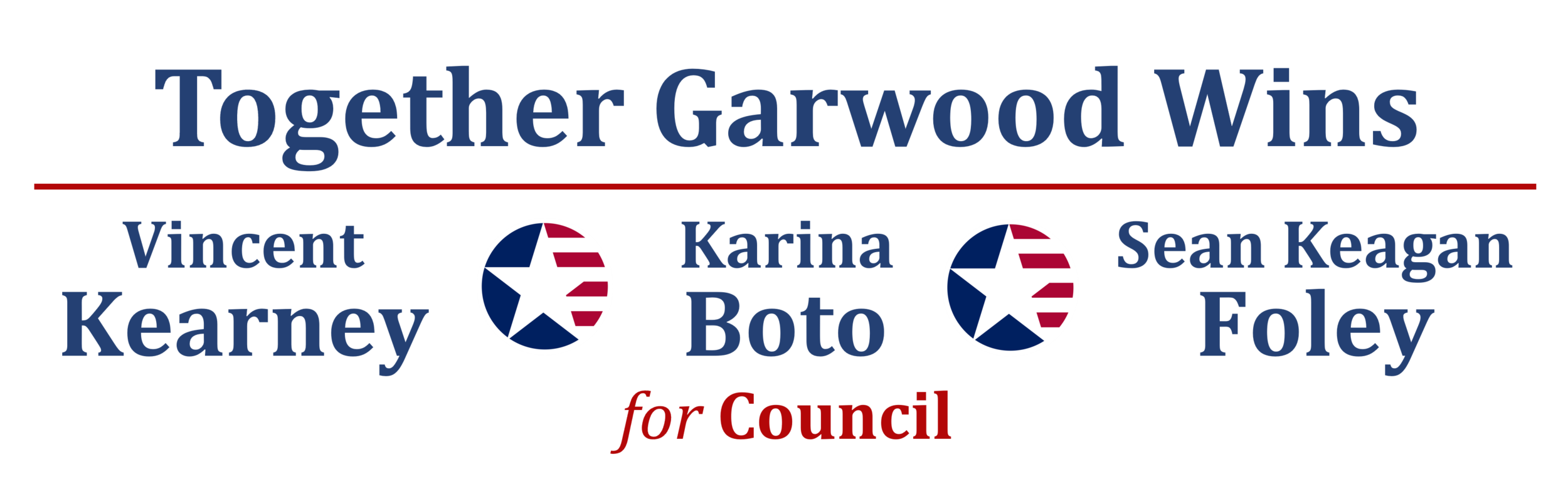 Vincent Kearney, Karina Boto and Sean Foley for Garwood Council