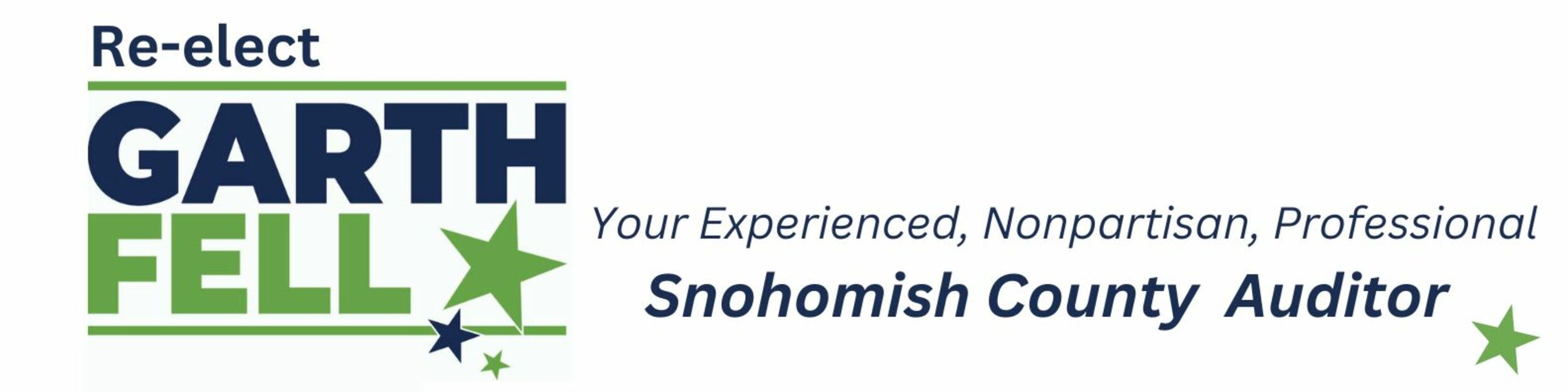 Re-elect Garth Fell Snohomish County Auditor logo