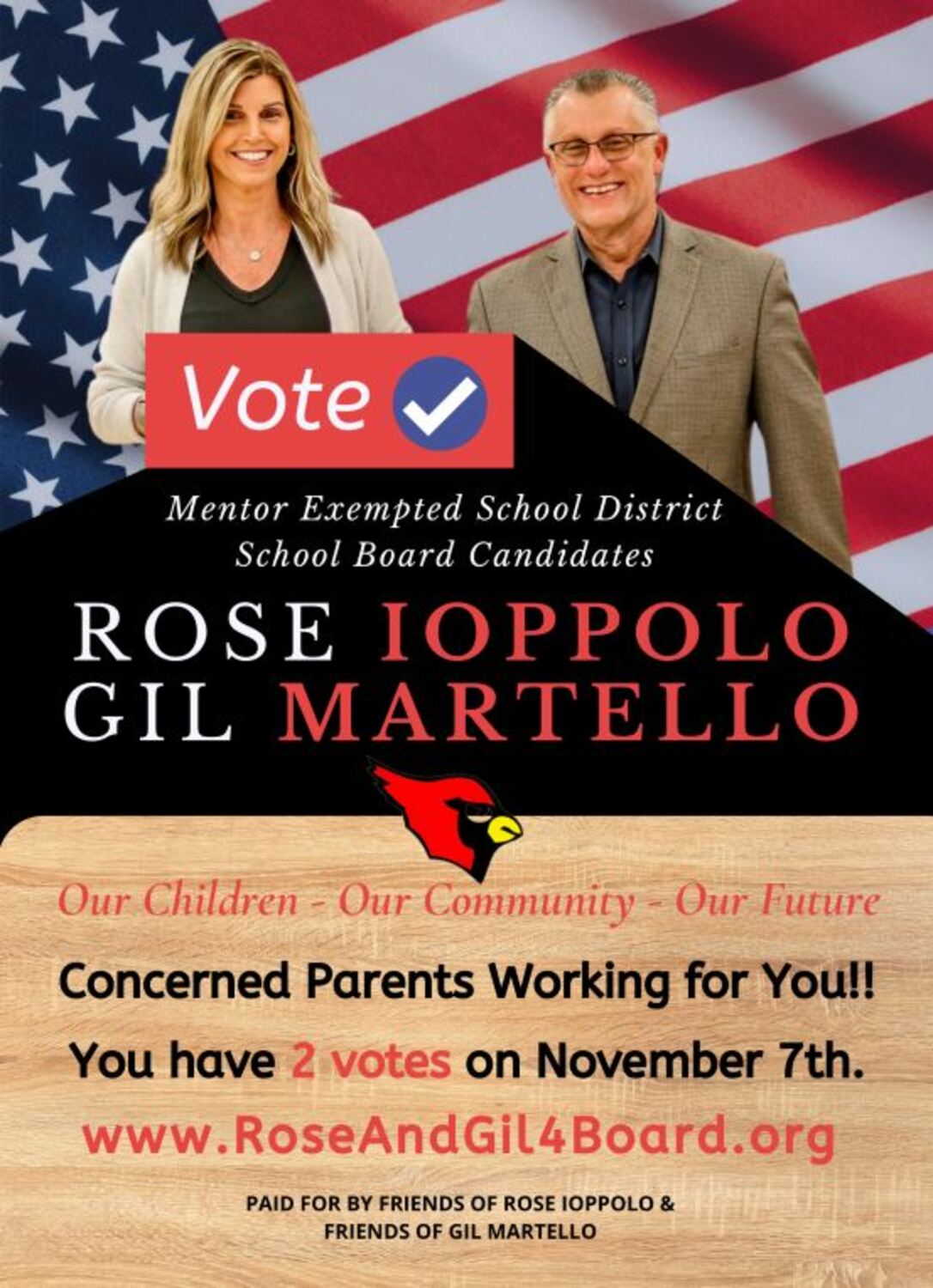 Elect Rose Ioppolo & Gil Martello for Mentor School Board