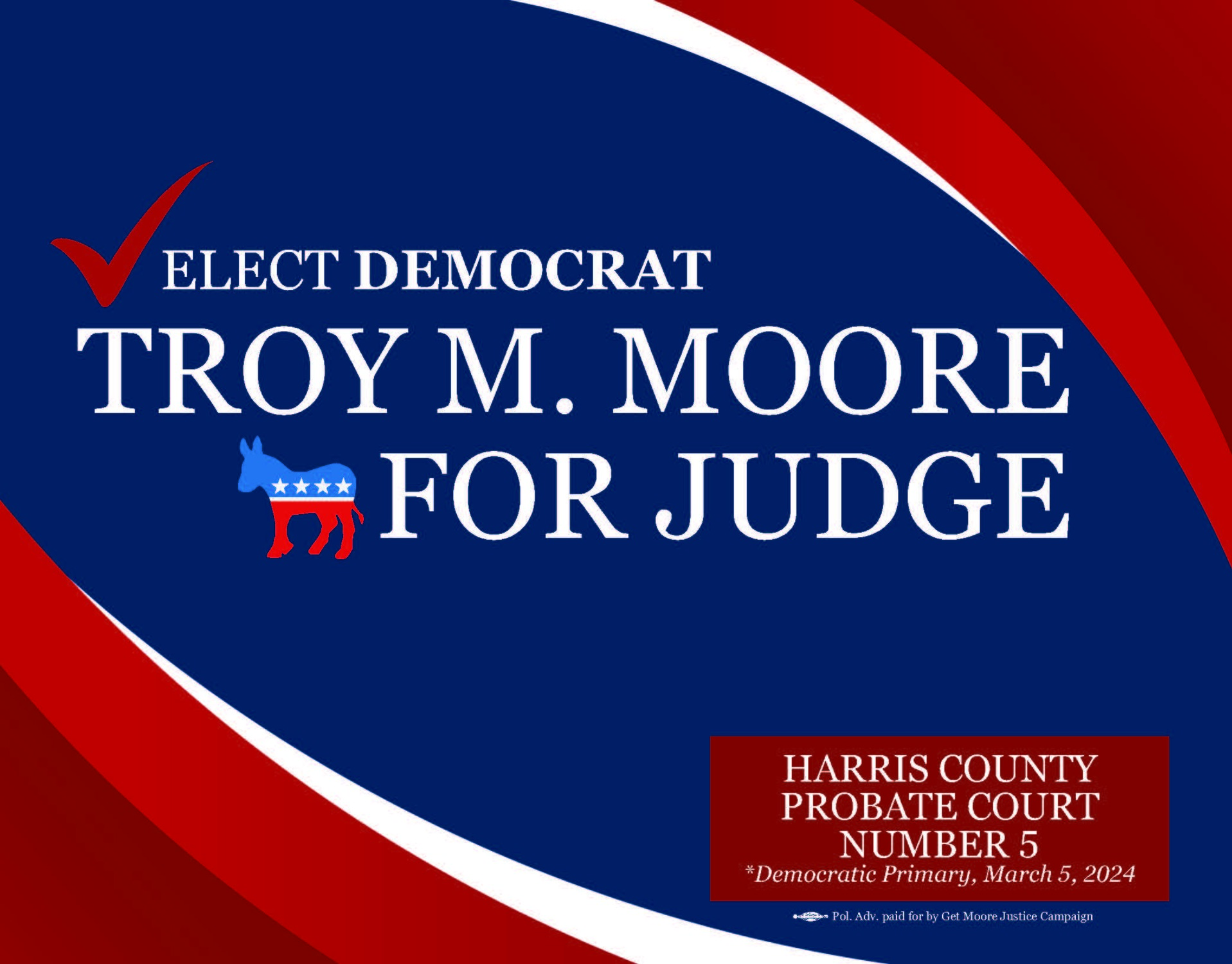 logo for troy moore for harris county probate court 5 judge