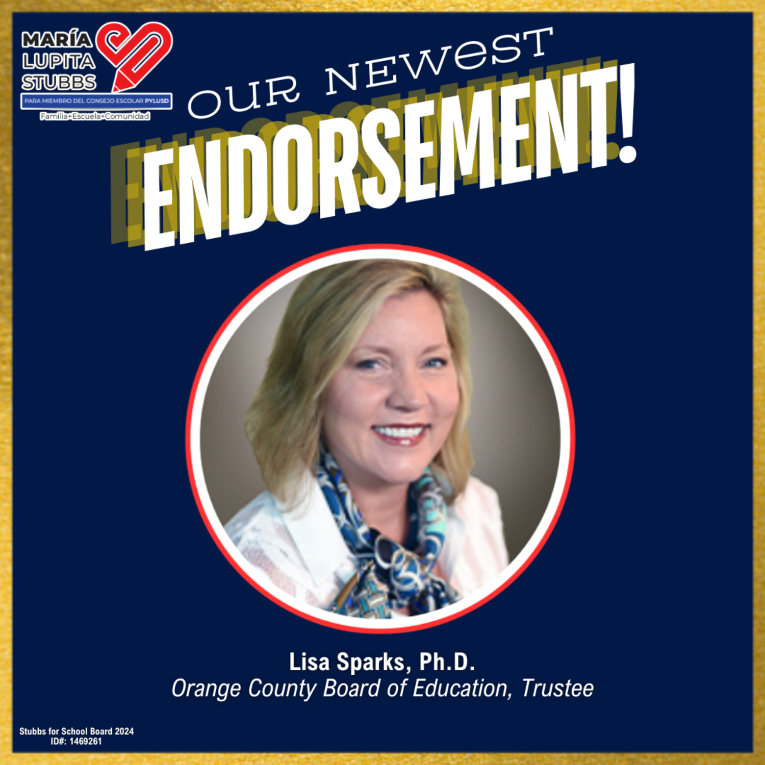 Our Newest Endorsement! Trustee Dr. Lisa Sparks