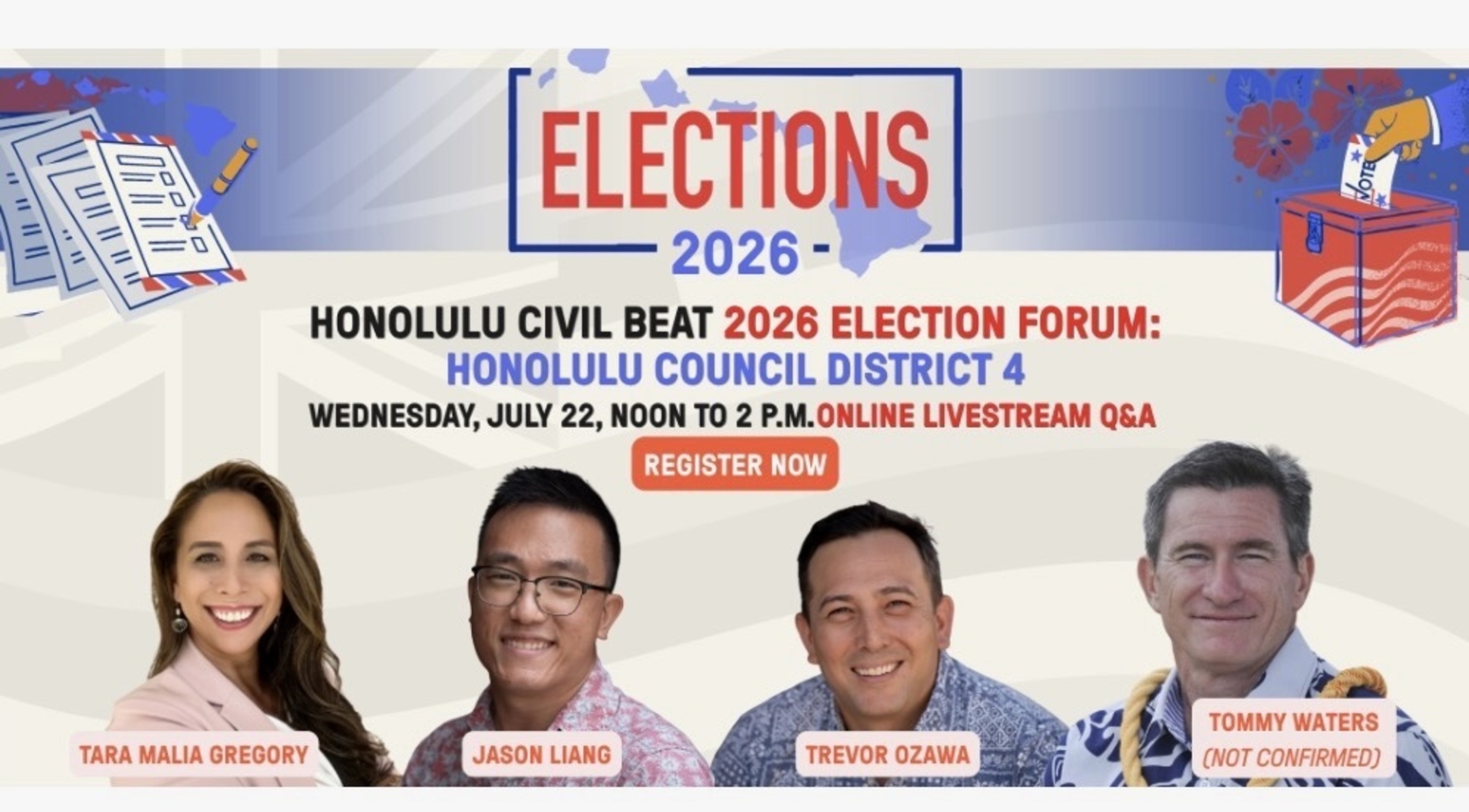 Trevor Ozawa and Tara Malia Gregory Face Off for District 4 Seat