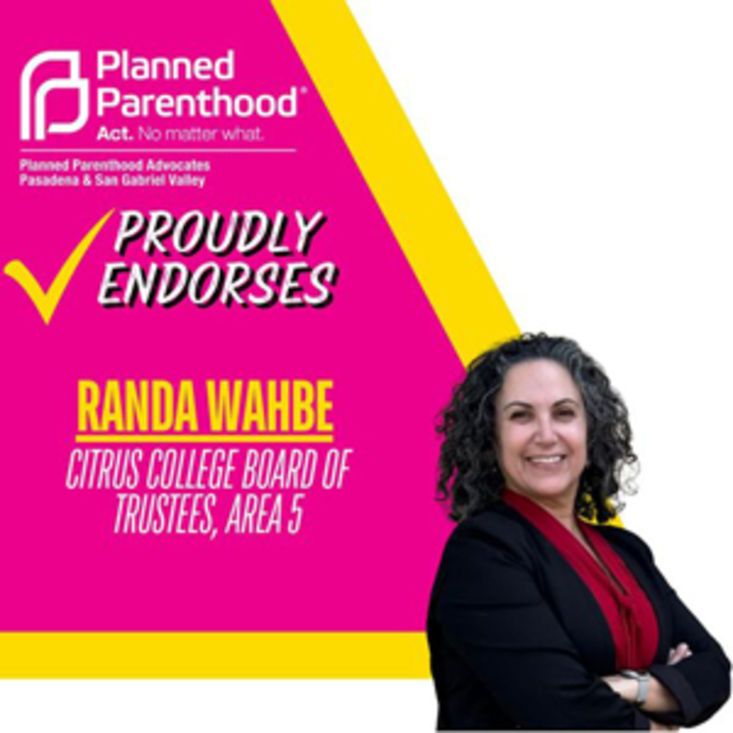 Planned Parenthood Advocates Endorses Randa Wahbe