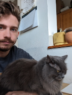 Connor with his cat Rocco