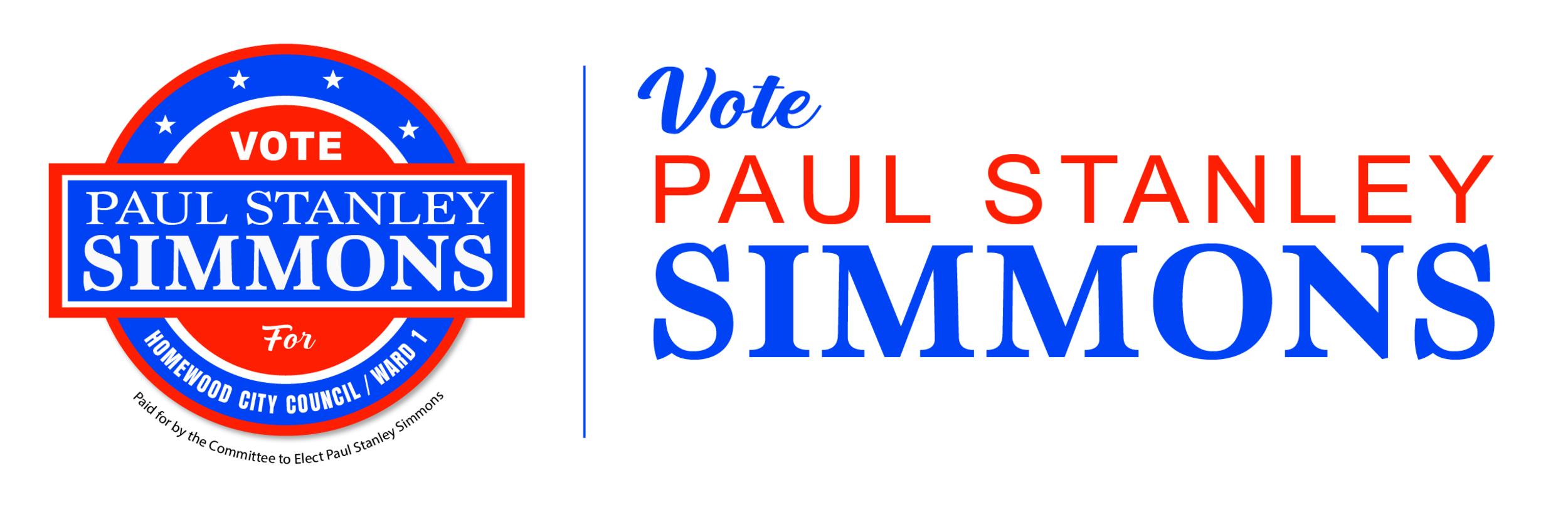 Vote Paul Stanley Simmons for Homewood City Council Ward 1