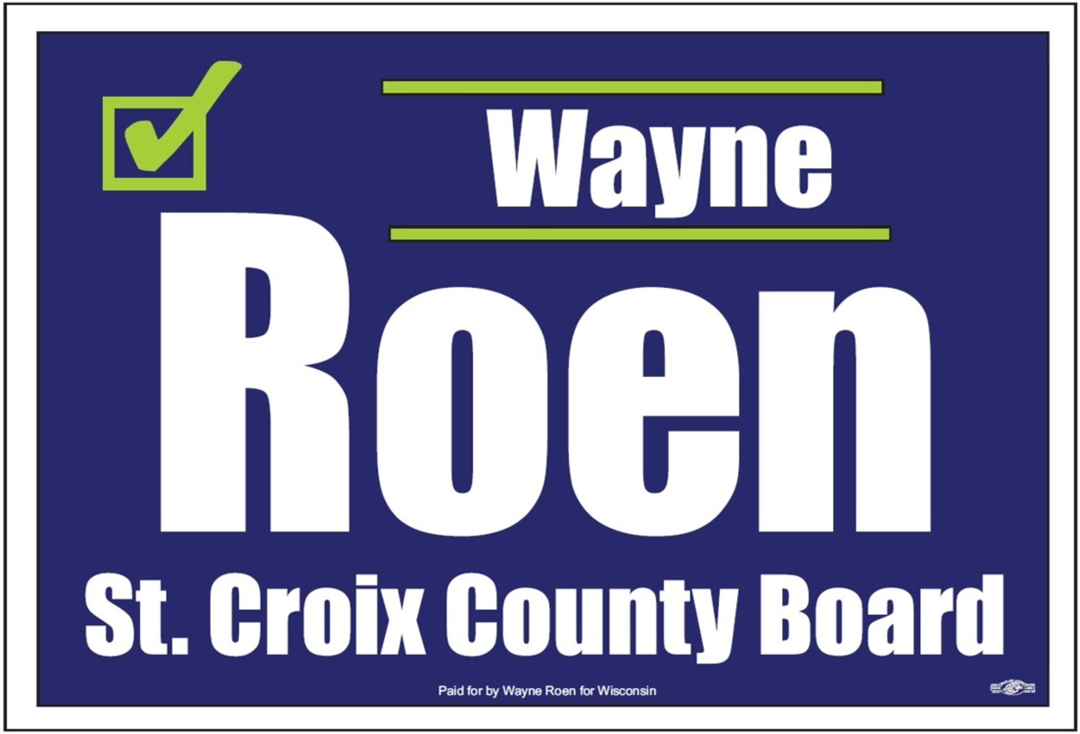 Wayne Roen for St. Croix County Board